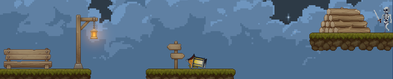 The lantern character platforming in the game